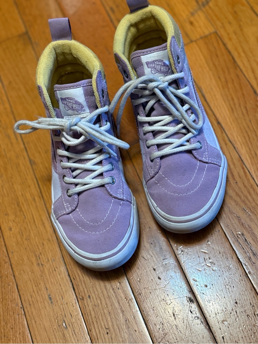 Vans Sk8-Hi Lavender & Yellow Suede High-Top Sneakers